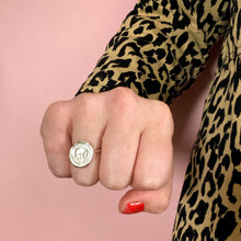 Load image into Gallery viewer, Hestia Ancient Coin Elephant Ring Silver