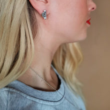 Load image into Gallery viewer, Fragments Ancient Coin Earrings Silver