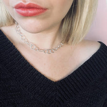 Load image into Gallery viewer, Statement Connected Link Choker - Sterling Silver