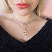 Load image into Gallery viewer, Statement Connected Link Choker - Sterling Silver
