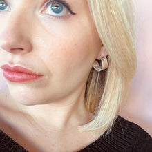 Load image into Gallery viewer, Organic Hoop Earrings - Sterling Silver