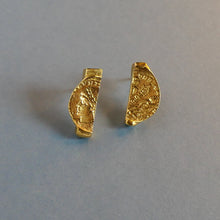 Load image into Gallery viewer, Fragments Ancient Coin Earrings Brass