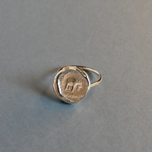 Load image into Gallery viewer, Hestia Ancient Coin Elephant Ring Silver