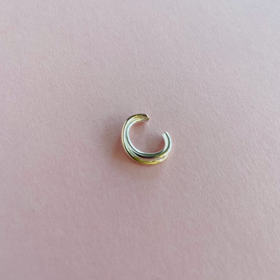 Connected Duo Ear Cuff - Recycled 9ct Gold & Sterling Silver