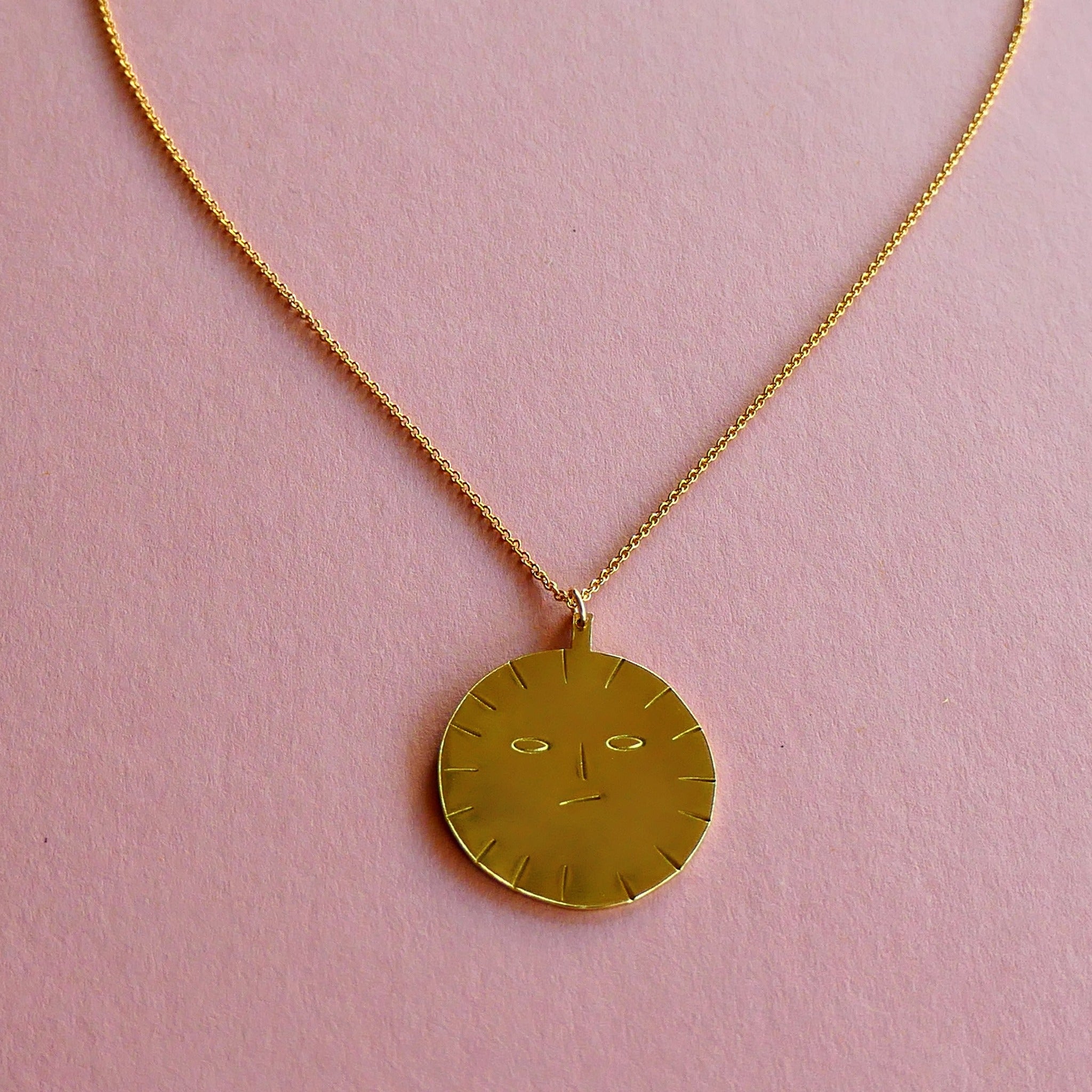 Sun on sale face necklace